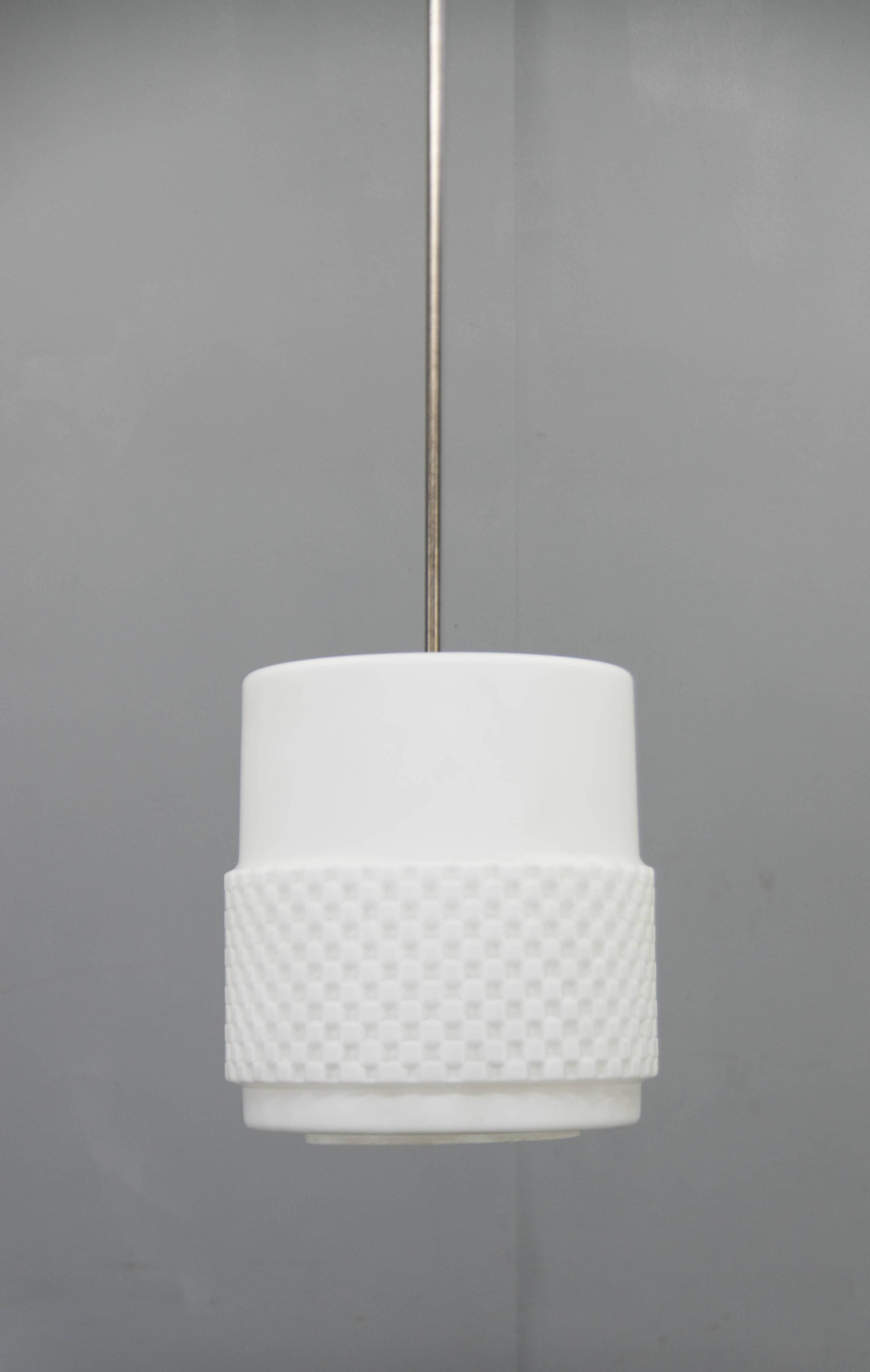 Mid-Century Opaline Glass Design Pendant, 1960s