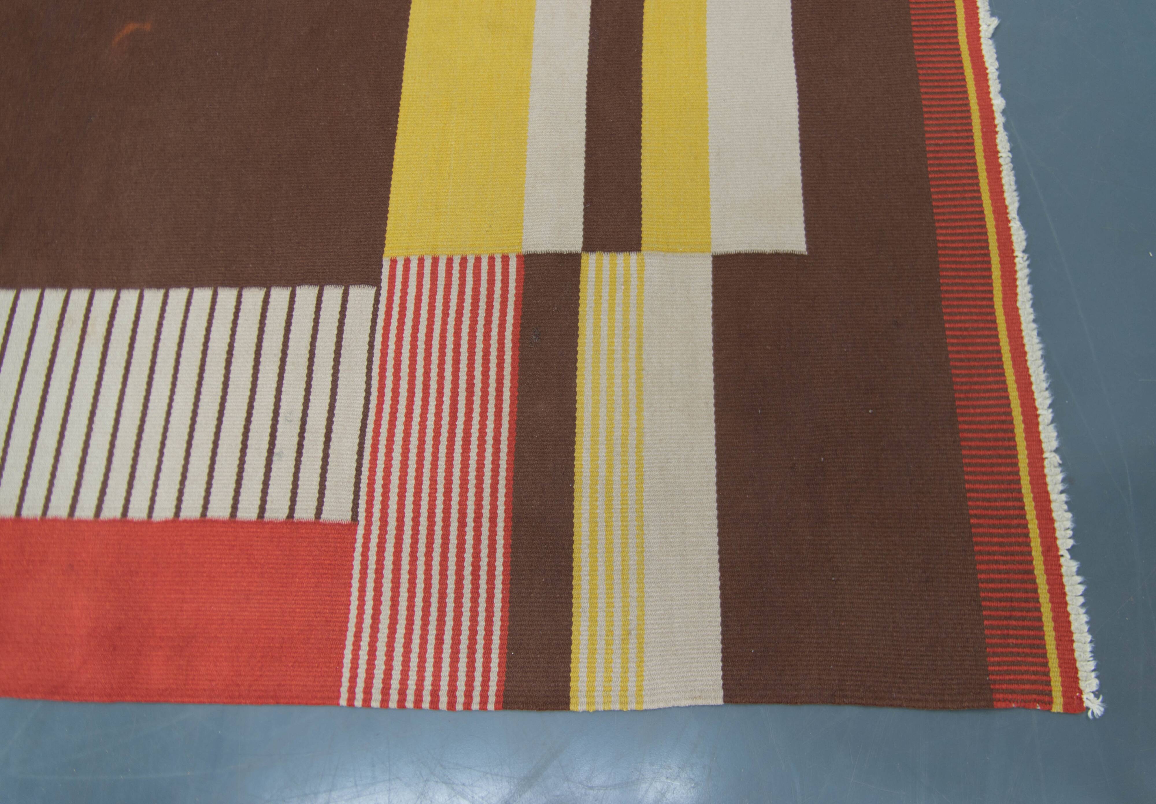 Rare Geometric Carpet by Antonin Kybal, 1948