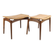 Papercord Stool In Teak By Sigfred Omann Made By Ølholm Møbelfabrik From 1960s