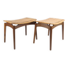 Tabouret en teck par Sigfred Omann fabriqué par Ølholm Møbelfabrik des années 1960