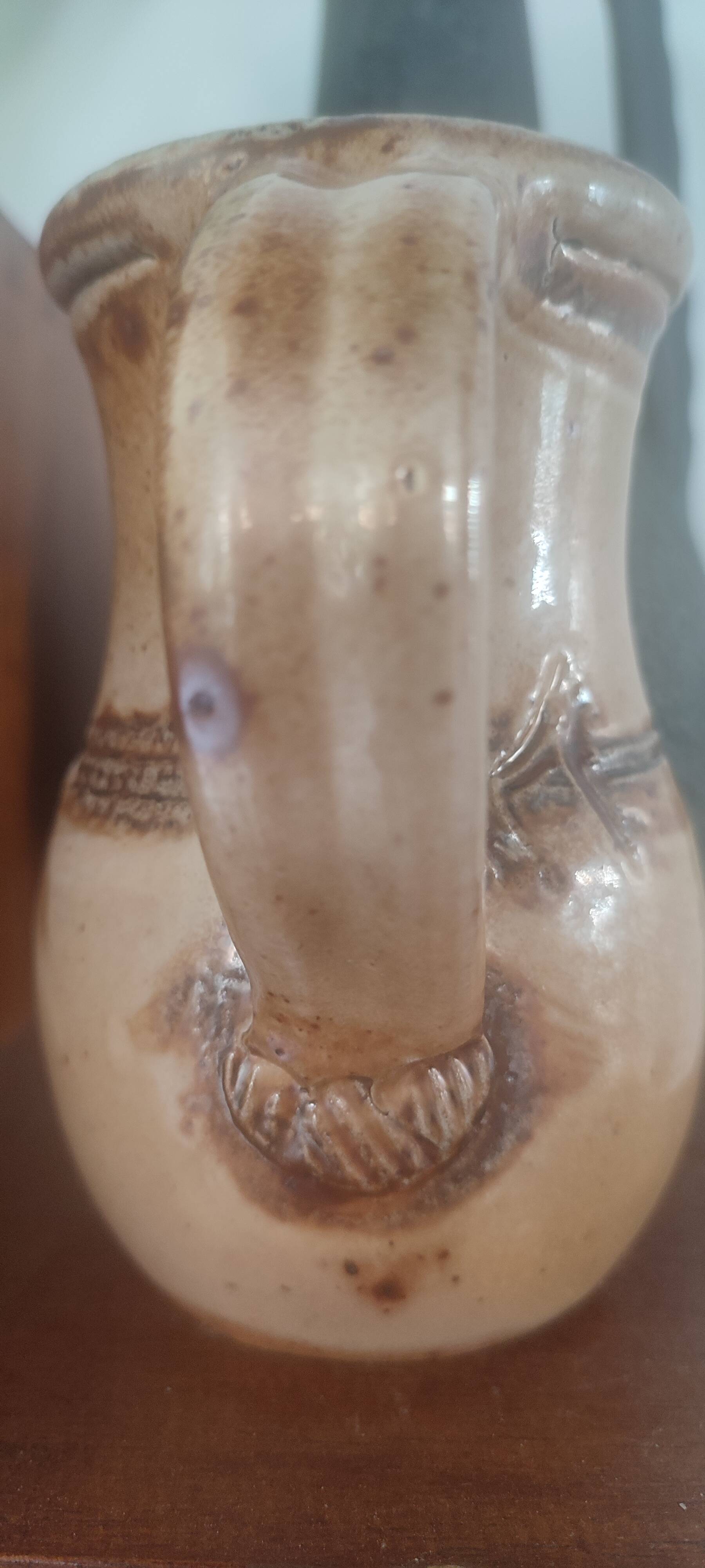 Vintage salt-glazed stoneware jug "le don" (suzy atkins)