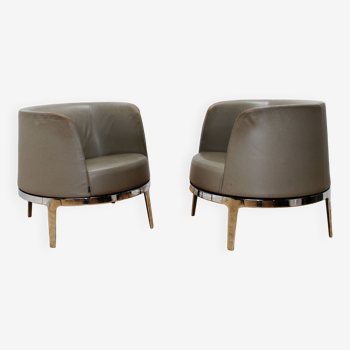 Pair of Omni armchairs, Materia