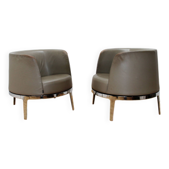 Pair of Omni armchairs, Materia