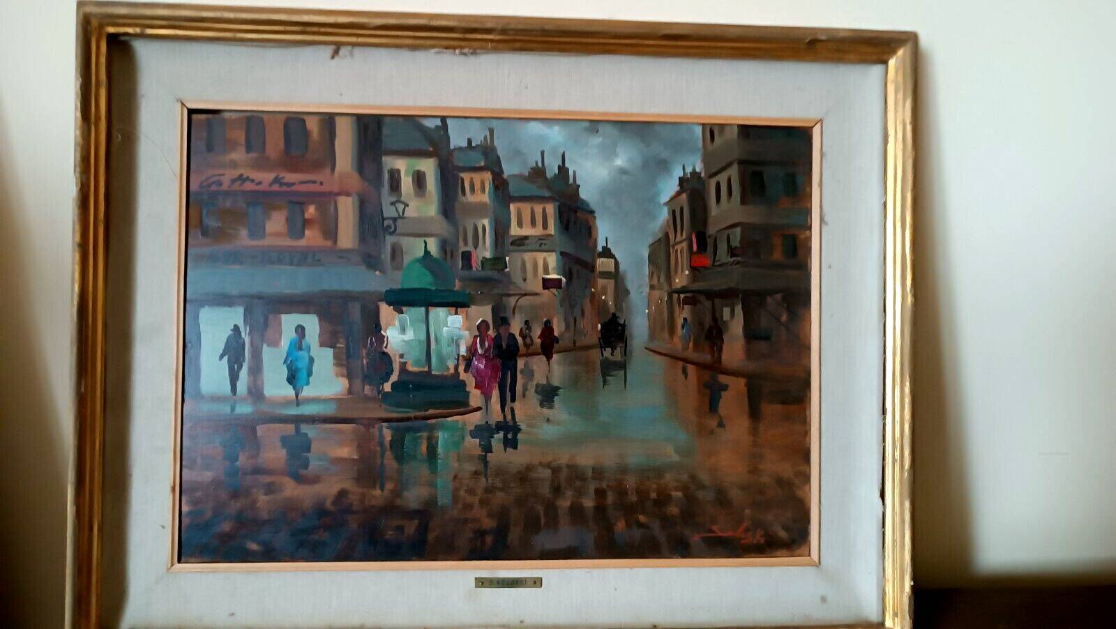 Figure painting domenico seloski (1924-1981) post-macchiaiolo