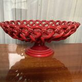 Handmade ceramic basket from Vallauris, signed Alichon