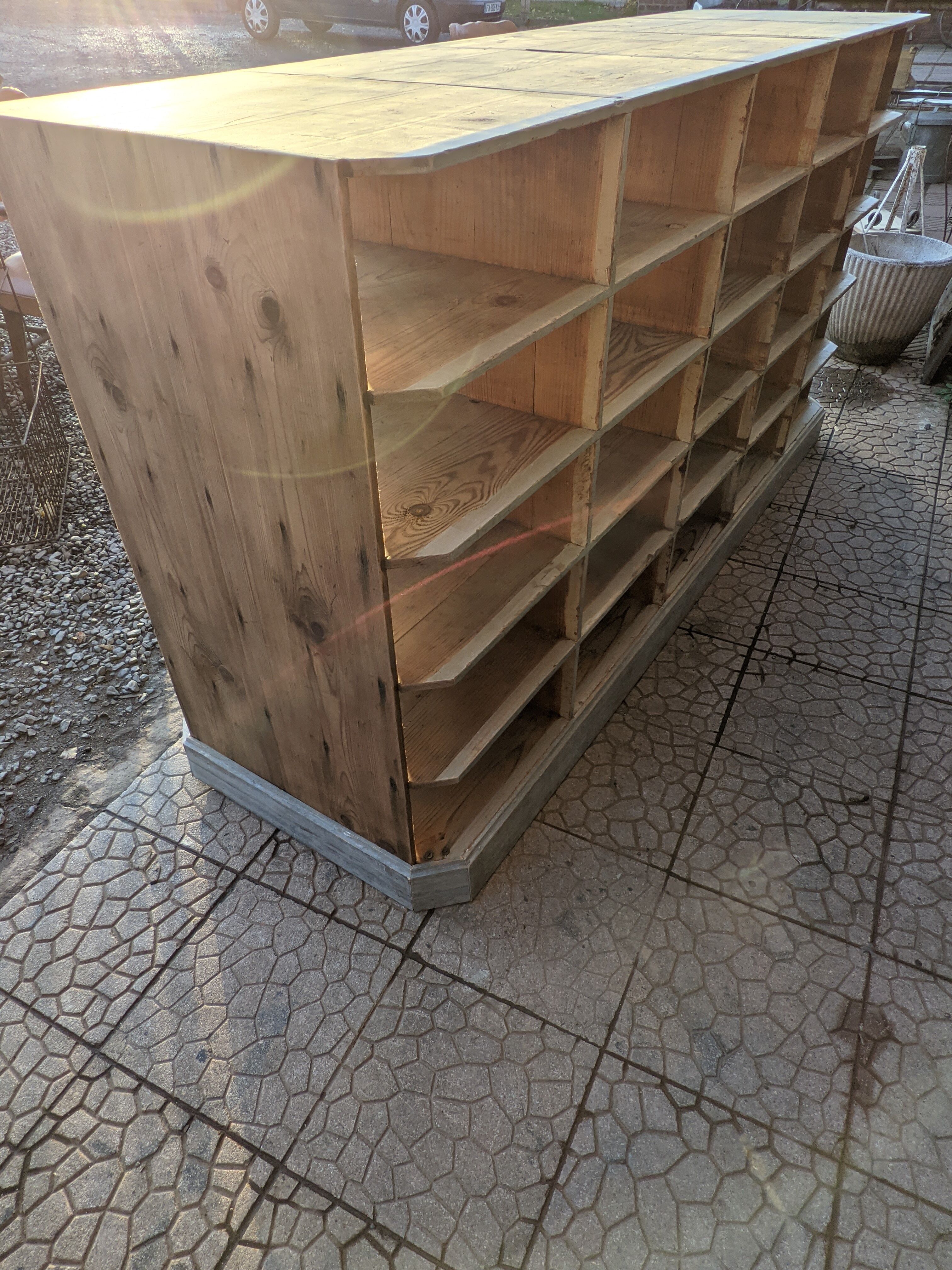 Wooden locker cabinet