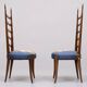 Set ladder back chairs paolo buffa 1950s italy