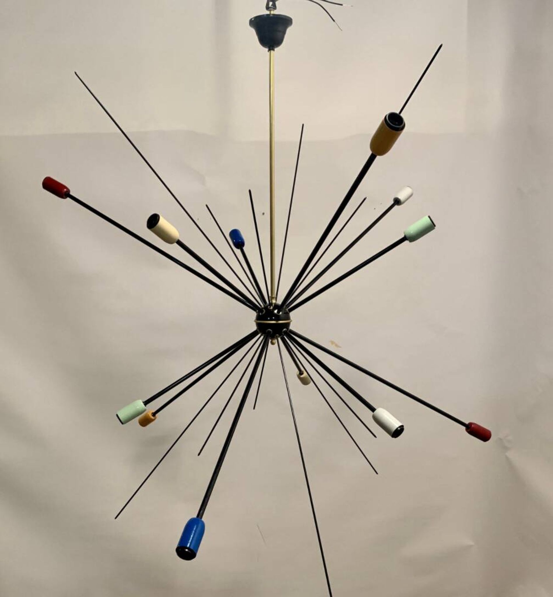 Black Sputnik Ceiling Lamp,  stilnovo 1949