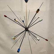 Black Sputnik Ceiling Lamp,  stilnovo 1949