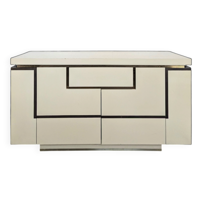 Enfilade laquée blanche Jean Claude Mahey éditée par Rochebobois