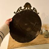 Convex mirror in old brass