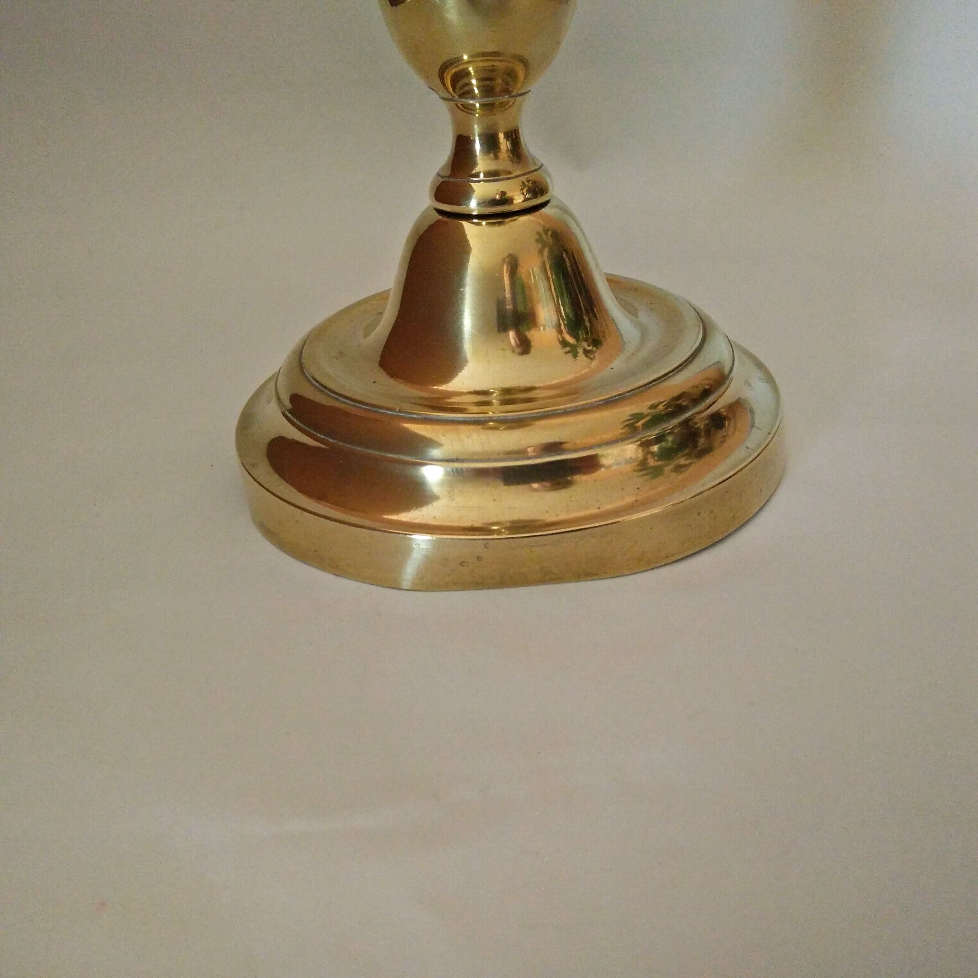 Candle holder torch copper brass gilded nineteenth century