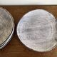 Set of 8 brutalist plates 1970 grey Niederviller Twilight