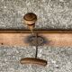 Wall-mounted coat rack with 3 hooks, 19th century.