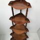 Étagère d'angle avec 5 niveaux en bois années 70