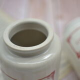 Set of 4 stoneware spice pots with original cork lid