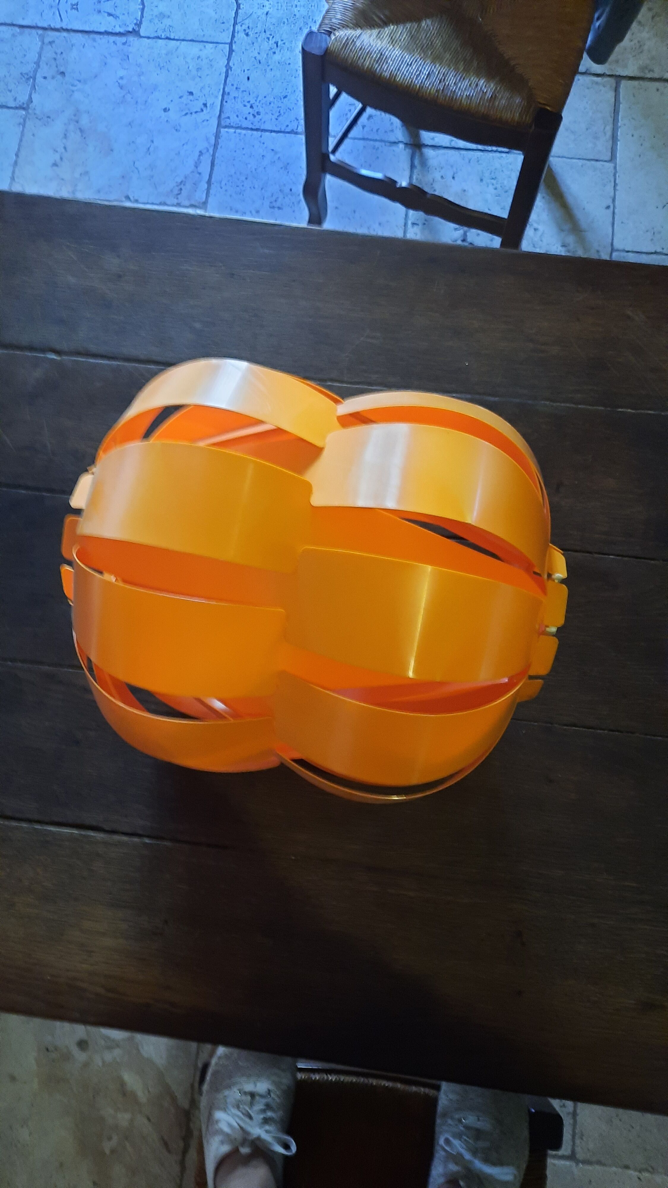 Orange 50s/60s lampshade