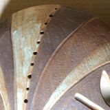 Ethnic ceramic wall lamp signed.