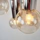 Vintage glass globe chandelier, 1970s