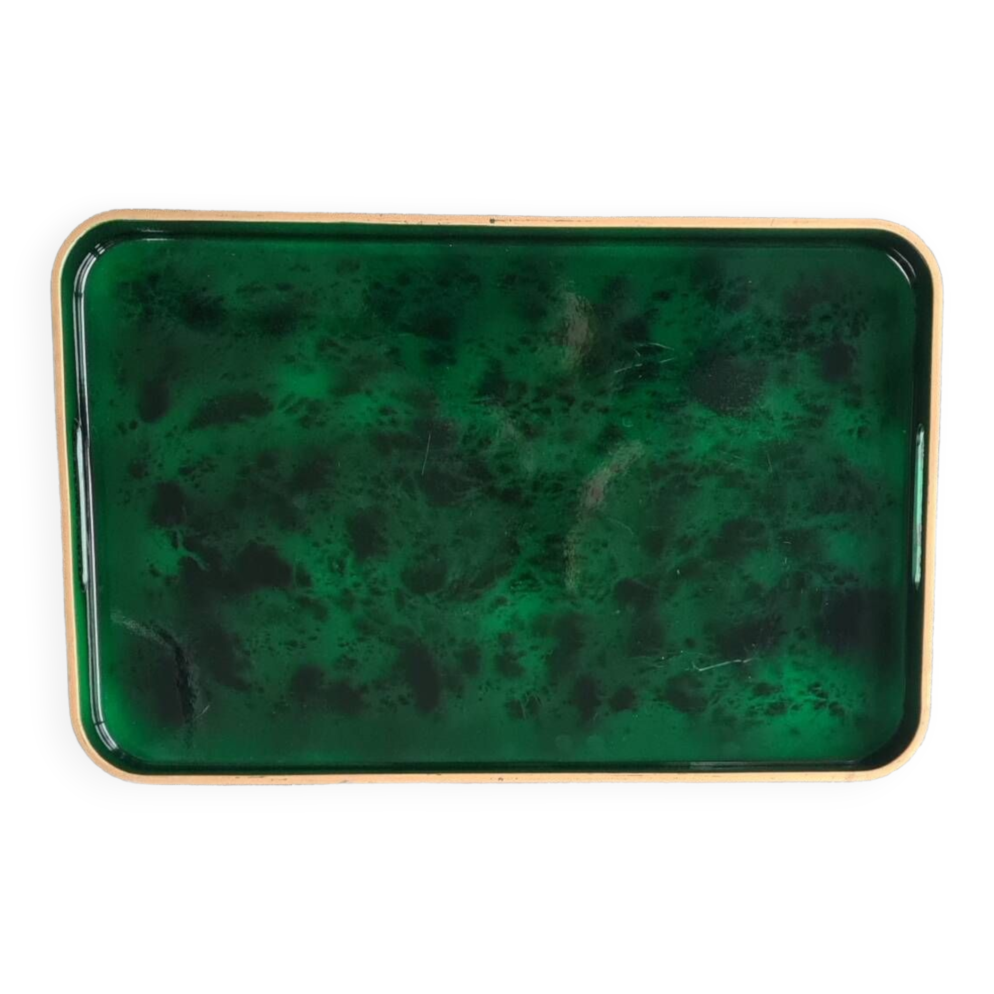 Rectangular lacquered wood tray