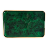 Rectangular lacquered wood tray