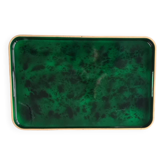 Rectangular lacquered wood tray