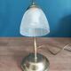 Bedside lamp in glass chiseled and metal