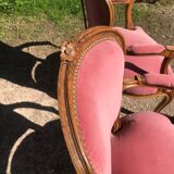 Paire de fauteuils cabriolets style Louis XV