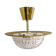 Brass and Crystal Ceiling Lamp from the 1960s by Tyringe for Orrefors, Sweden