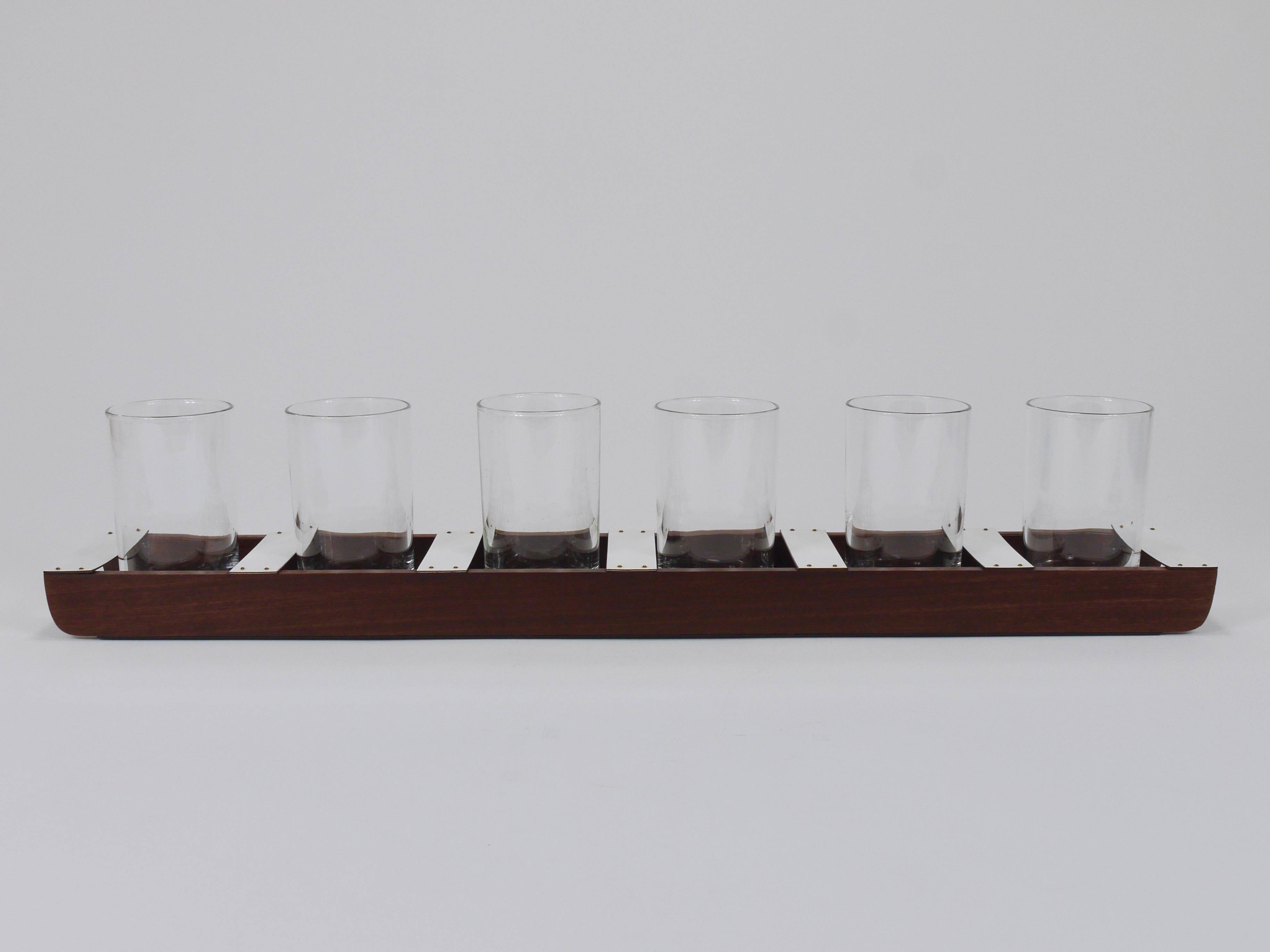 Drinking glass holder by Carl Auböck, made of wood, Austria, 1960s.