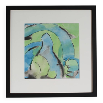 Abstract Still Life #3, 32x32cm, Watercolour, Ink