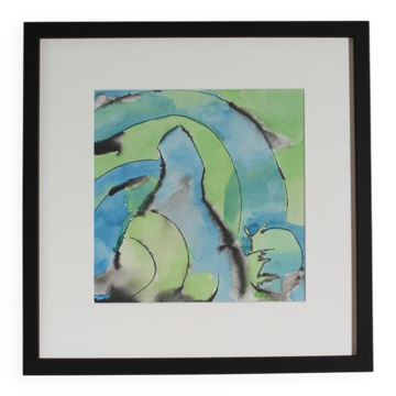 Nature morte abstraite #3, 32x32cm, Aquarelle, Encre