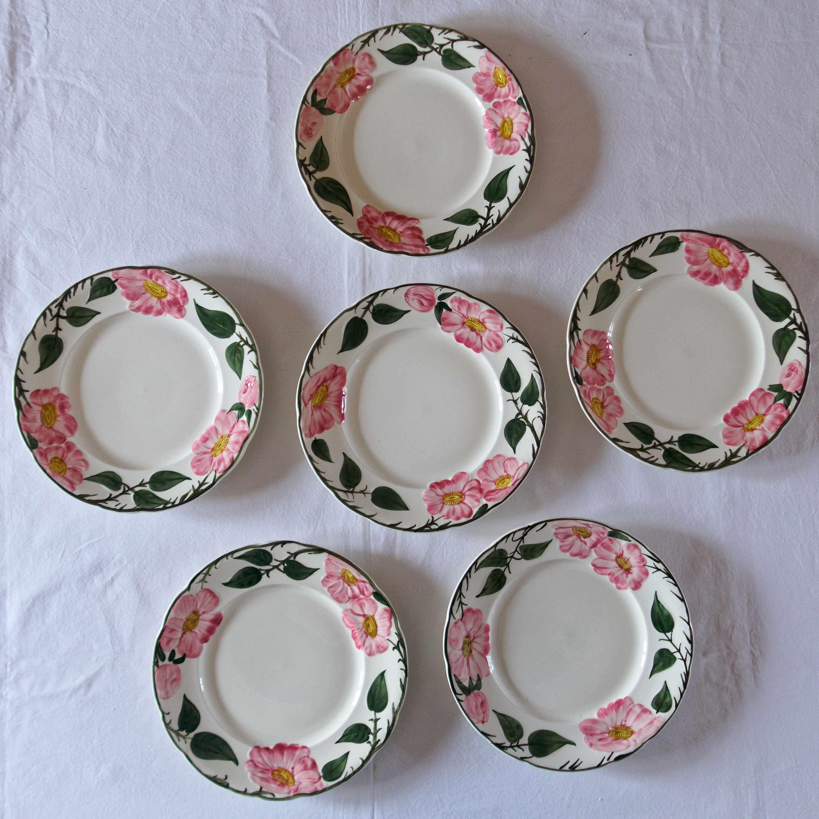 Lot 10 plates Villeroy & Boch Wild-Rose collection