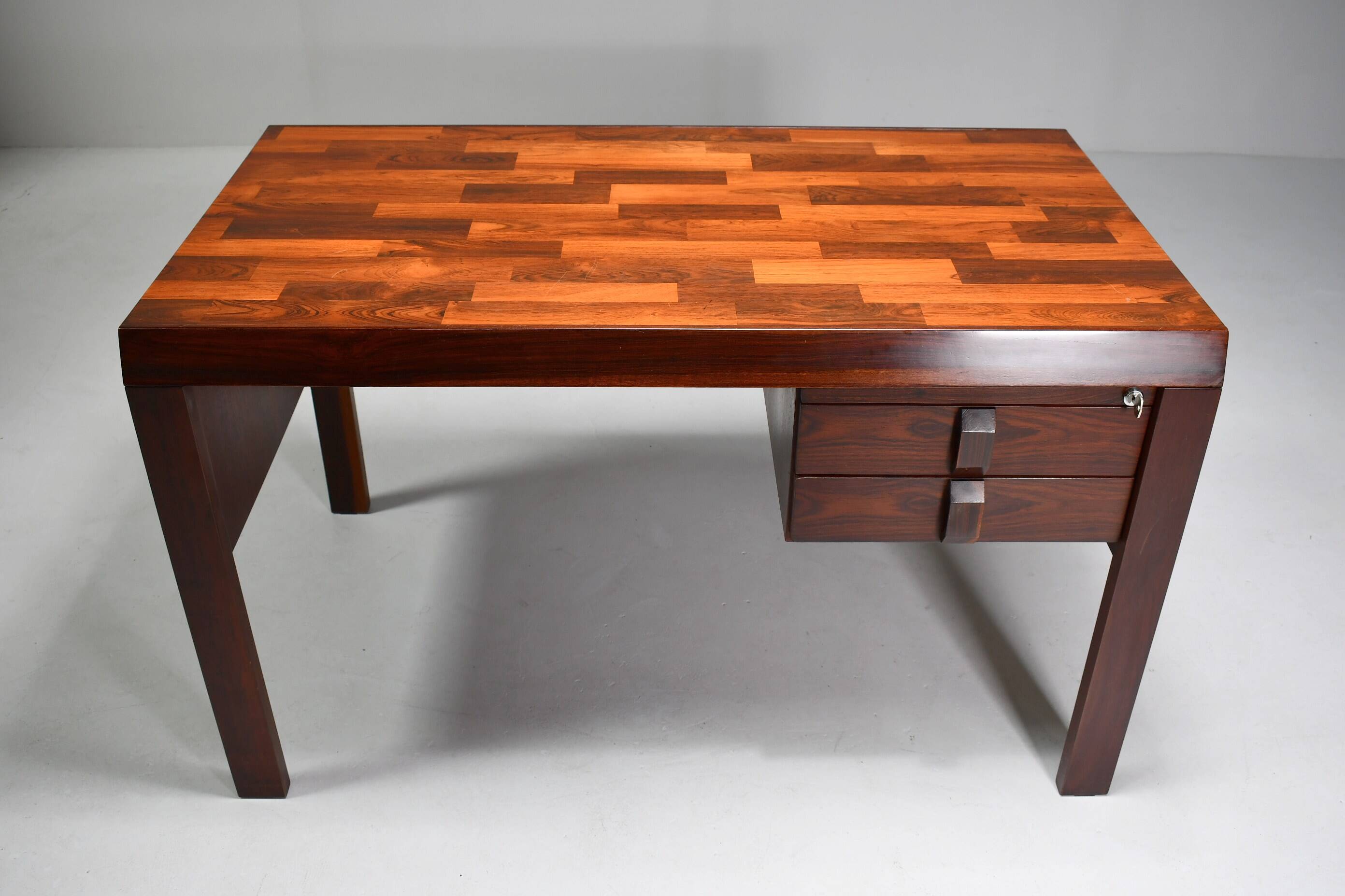 Rosewood desk by Jean Gillon for Italma. Brazil 1970s.