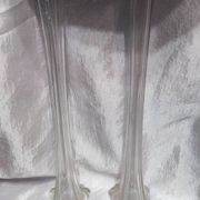 Paire de vases soliflores en verre ciselé vintage