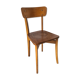 Chaise de bistrot gravée en hêtre
