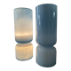 Pair of vintage lamps in blue glass