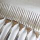 12 dessert forks, silver metal