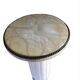 Column, pedestal in alabaster and bronze with antique inspiration.