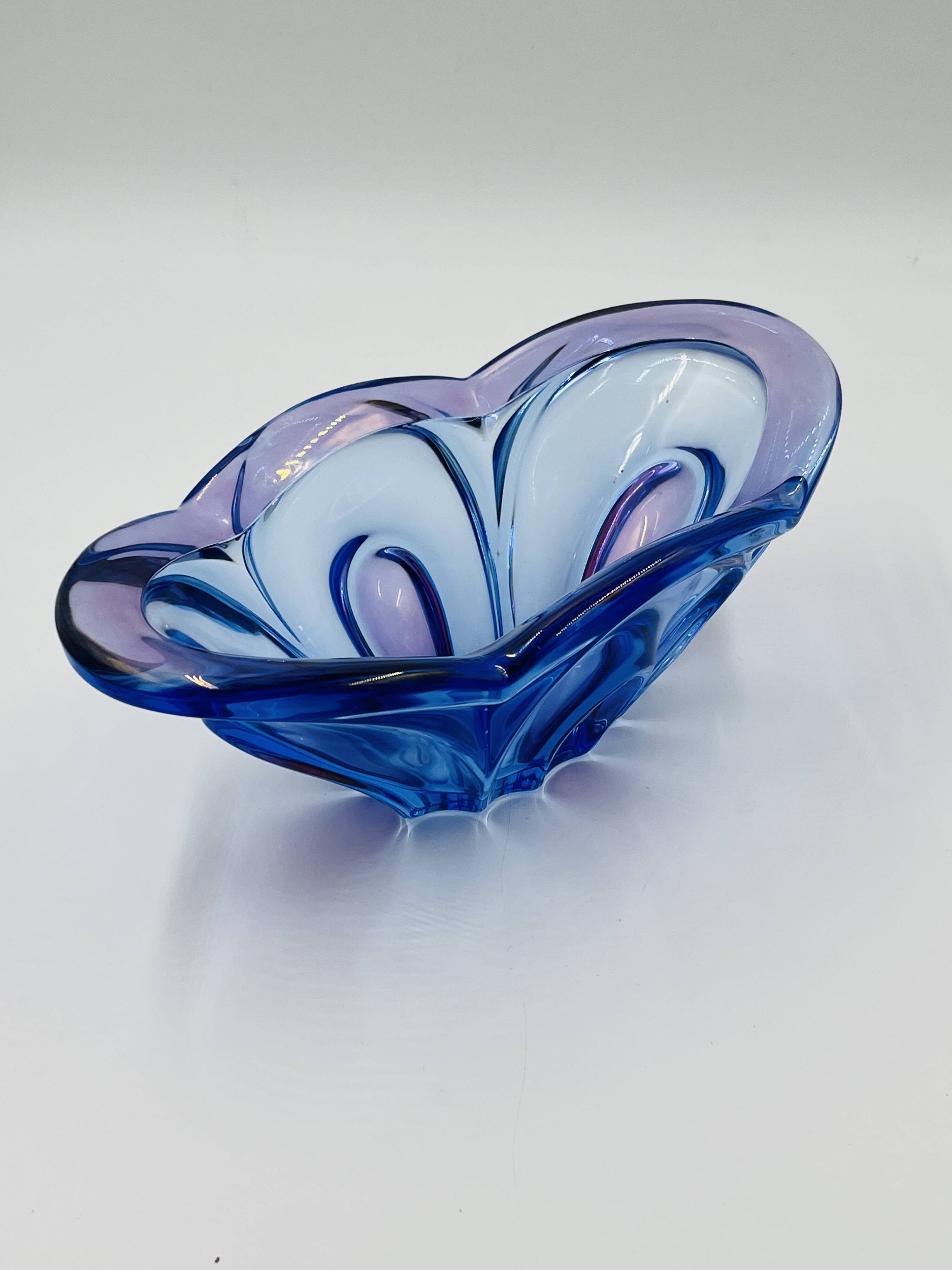 Bohemian glass art cup Chribska