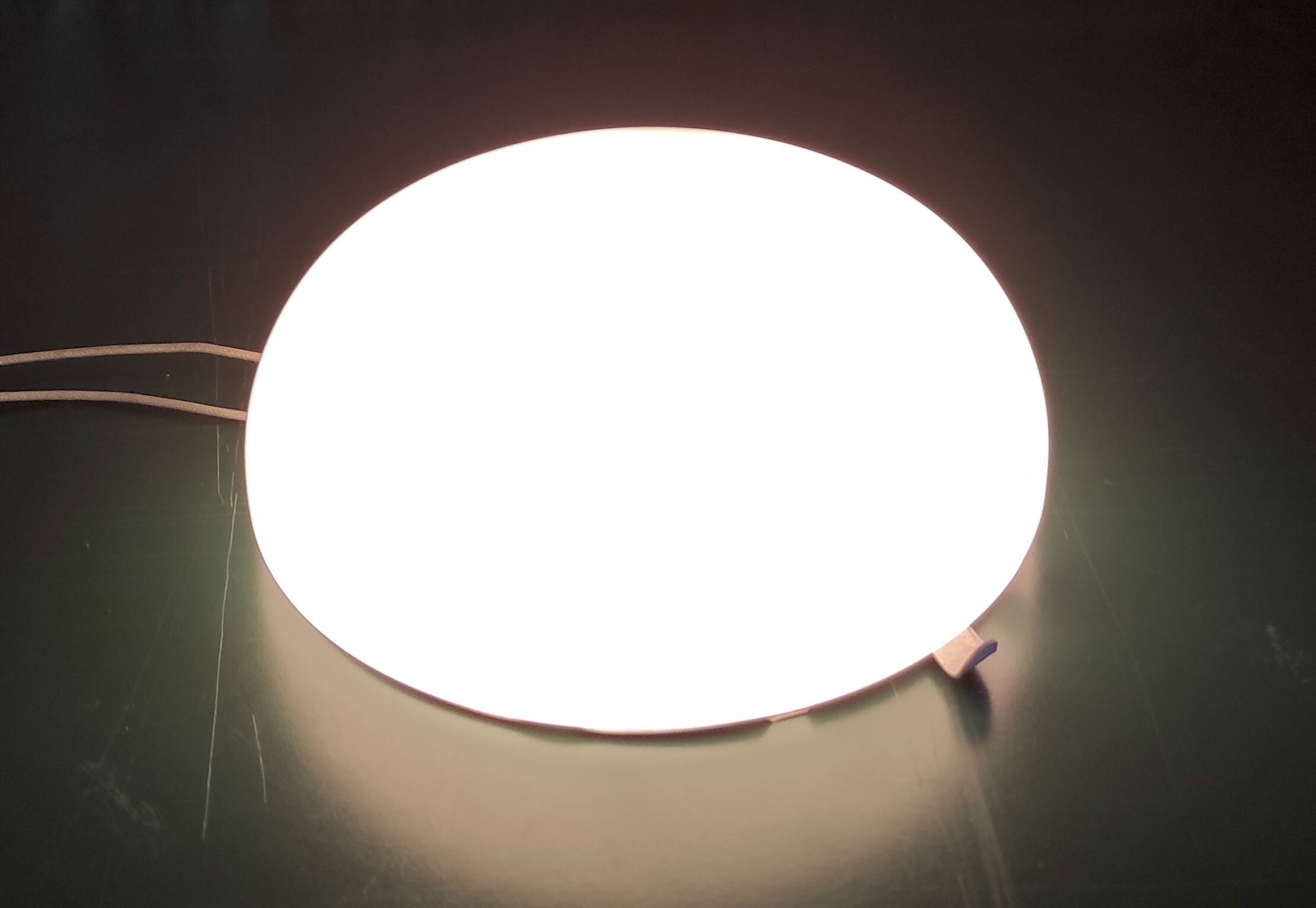 Opaline globe ceiling or wall light, diameter 25 cm - mid-20th century