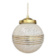 Vintage white Clichy glass globe pendant light