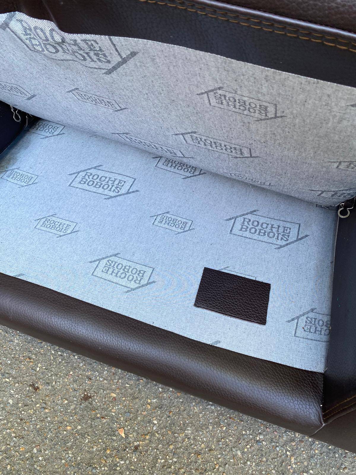 Canapé 3 places de luxe en cuir marron chocolat Roche bobois 235cm