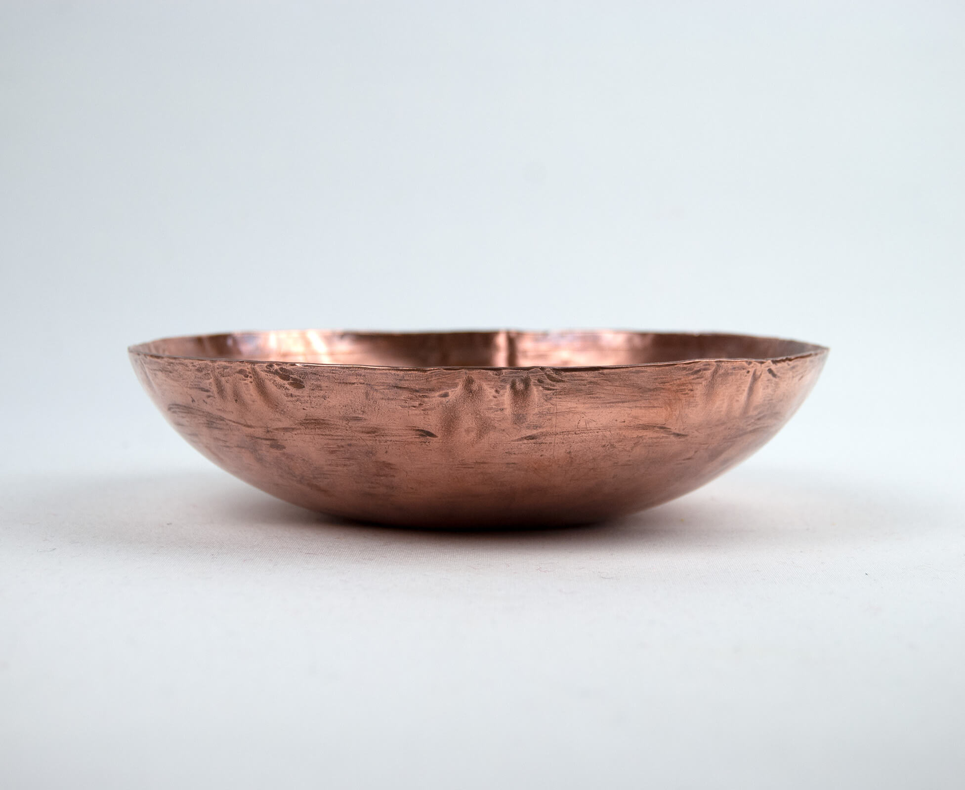 1930s Rare copper bowl with etched motif
