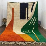 Traditional handmade Berber wool rug, size 150 x 250 cm