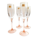Vintage champagne flutes