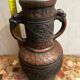 Jasba Vase 5005 - West Germany 60’s - Relief decor, Zoomorphic handles -