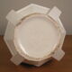 Modernist art deco ball vase in ecru white cracked glazed earthenware, signed saint clement n° 778