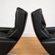 Vintage Danish Georg Thams matching black leather lounge chairs 1970s