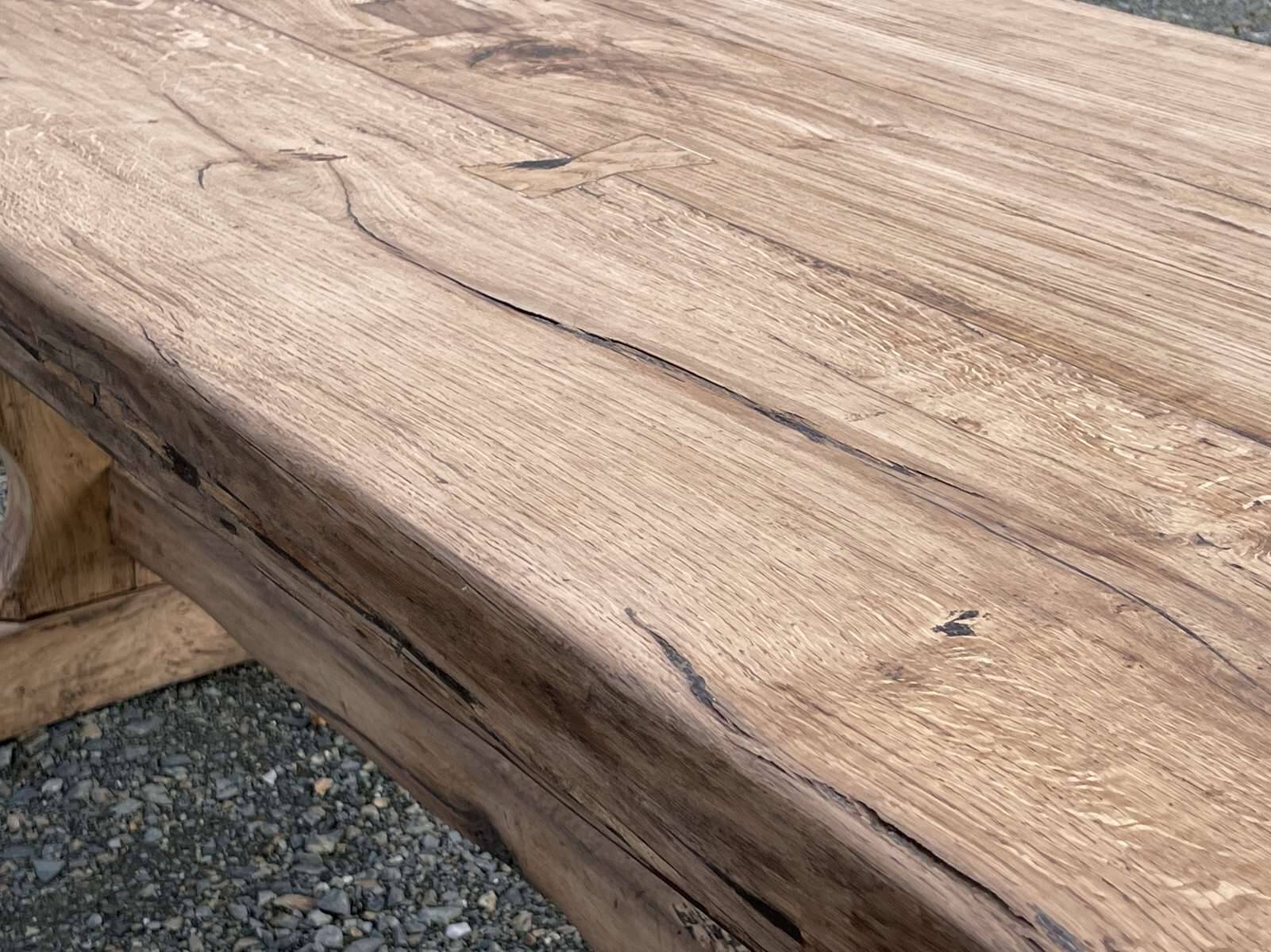 1930s monastery table in raw oak